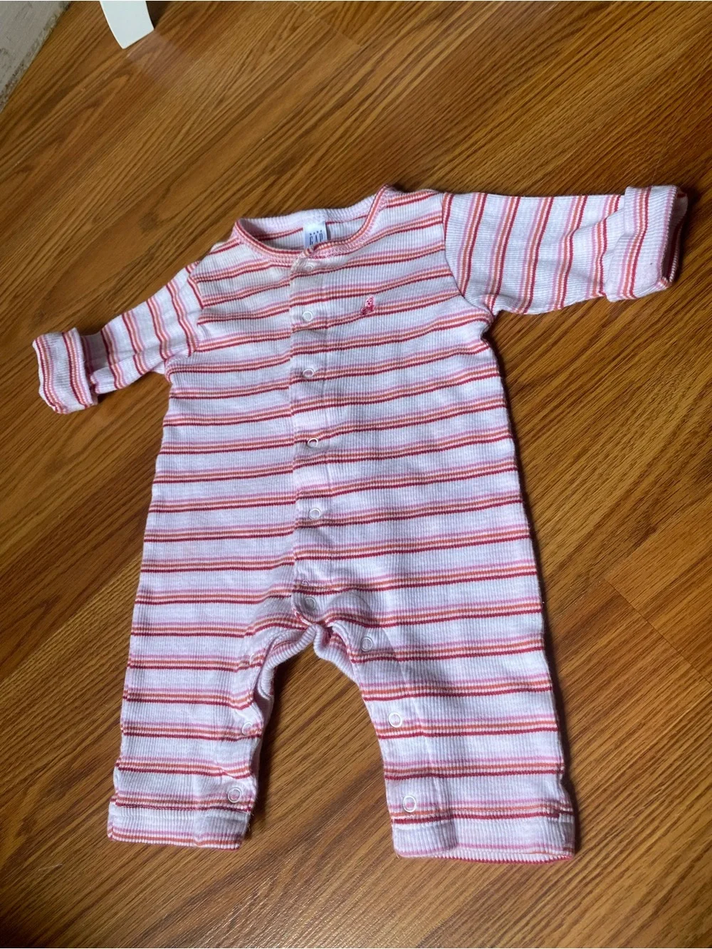 Y2K GAP Pink & White Striped One-Piece